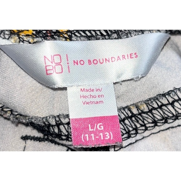 No Boundaries Yellow Plaid Skinny Pants Juniors Size L (11-13) - Picture 3 of 5